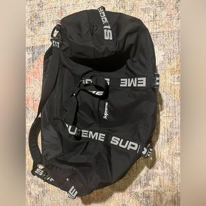 Supreme large black duffle bag